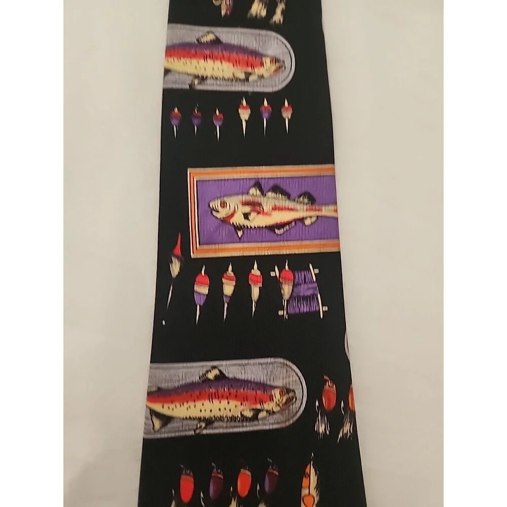 Fun Vintage Fishing Theme Tie